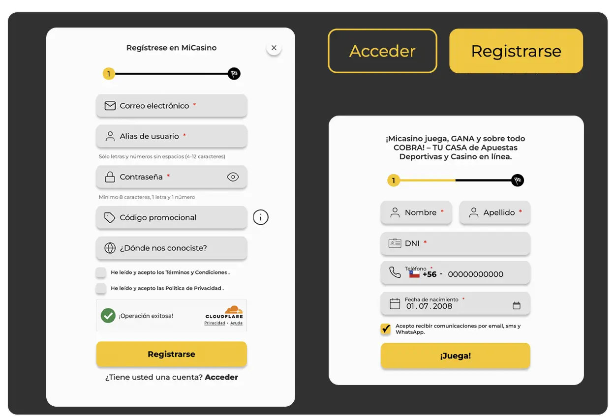 Registro en Mi Casino Chile